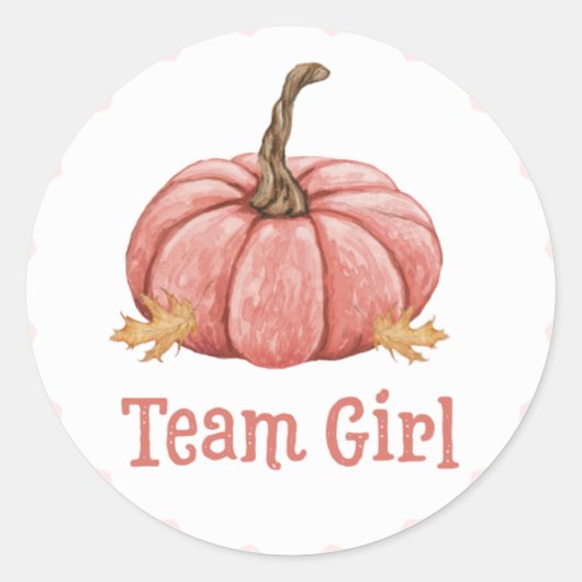 Little Pumpkin Gender Team Girl onthult Stickers (Voorkant)
