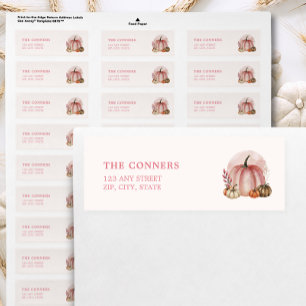 Little Pumpkin Girl Baby shower Retouradres Etiket