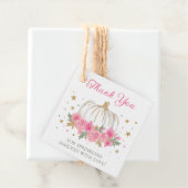 Little Pumpkin Girl Baby Sprinkle Dank u Bedankjes Labels (In situ)