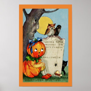 Little Pumpkin Girl en Friends Poster