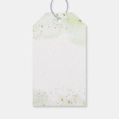 Little Pumpkin Greenery Gold Baby shower Cadeaulabel (Achterkant)