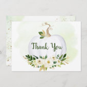 Little Pumpkin Greenery Gold Bedankt (Voorkant / Achterkant)