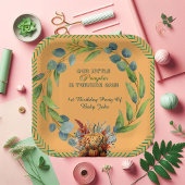 Little Pumpkin Greenery Wreath Fall Pumpkin Peach Papieren Bordje