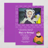 Little Pumpkin Halloween 5x7 Foto Birthday Kaart (Voorkant / Achterkant)