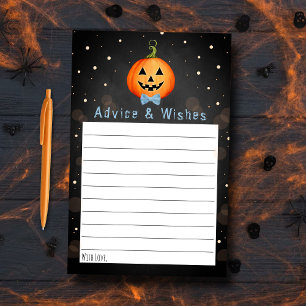 Little Pumpkin Halloween Baby shower Advice