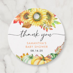 Little Pumpkin Herfst Baby shower Bedankt Bedankjes Labels