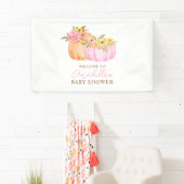 Little Pumpkin Herfst Baby shower gepersonaliseerd Spandoek (Insitu)