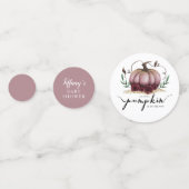 Little Pumpkin Herfst Baby shower Roze Confetti (Achterkanten)