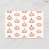 Little Pumpkin Herfst Custom Baby shower Informatiekaartje (Achterkant)