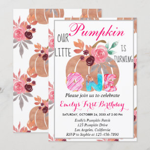 Little Pumpkin Herfst Donut Snoep 1st eerste verja Kaart