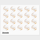 Little Pumpkin Herfst herfst Baby shower dank u Ronde Sticker (Vel)