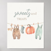 Little Pumpkin Herfst Kleding Boy Snoep en snoepje Poster (Voorkant)