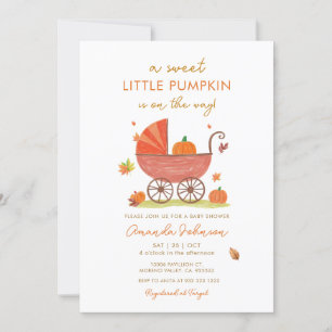 Little Pumpkin is op de weg Baby shower Kaart