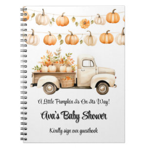 Little Pumpkin is op weg naar Baby shower Guestboo Notitieboek