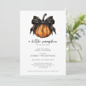 Little Pumpkin is op weg naar het Baby shower van  Kaart (Staand voorkant)