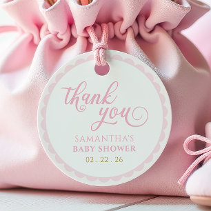 Little Pumpkin is op weg naar Pink Favour Tags Bedankjes Labels