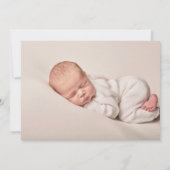 Little Pumpkin Light Sage Green 2 Foto Geboorte Aankondiging (Achterkant)