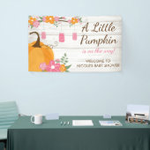 Little Pumpkin Mason Jars Herfst Girl Baby shower Spandoek (Beurs)