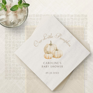 Little Pumpkin Minimalist Herfst Baby shower Servet
