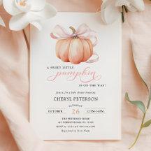 Little Pumpkin op de weg Pink Bow Baby shower