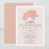 Little Pumpkin Pink Baby shower per post Kaart (Voorkant / Achterkant)