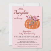 Little Pumpkin Rustic Autumn Baby shower Kaart (Voorkant)