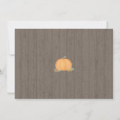 Little Pumpkin Rustic Birthday Kaart (Achterkant)