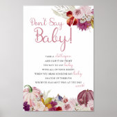 Little Pumpkin Rustic Floral Clothes Pin Game Poster (Voorkant)