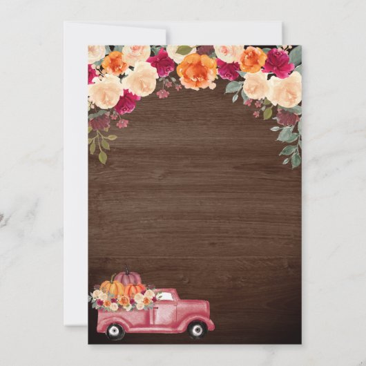 Little Pumpkin Rustic Gender Neutral Baby shower Kaart (Achterkant)