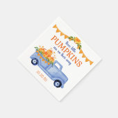 Little Pumpkin Triplet Boy Baby shower servetten (Hoek)