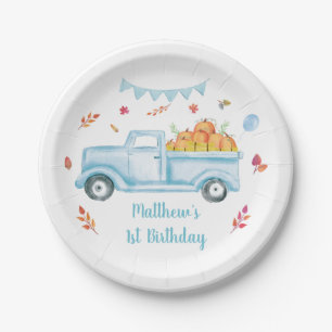 Little Pumpkin Truck Birthday Paper Bord