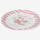 Little Pumpkin Twin Girl Baby Sprinkle Papieren Bordje (Gekanteld)