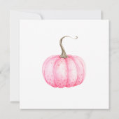 Little Pumpkin waterverf Baby shower uitnodiging (Achterkant)