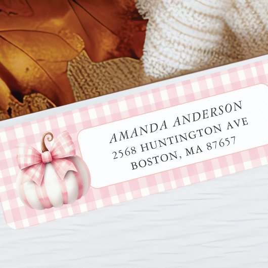 Little Pumpkin's Pink Gingham Etiket