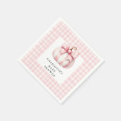 Little Pumpkin's Pink Gingham Servet (Hoek)