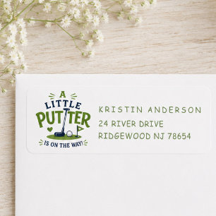 Little Putter Baby Shower Adreslabel Etiket