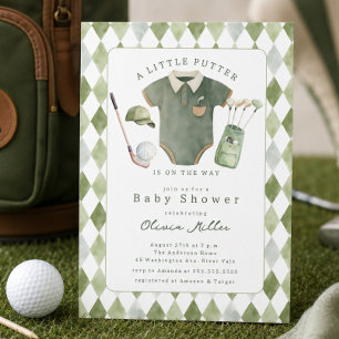 Little Putter Baby Shower Uitnodiging
