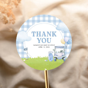 Little Putter Golf Baby Shower Ronde Sticker