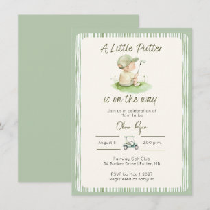 Little Putter Golf Baby Shower Uitnodiging