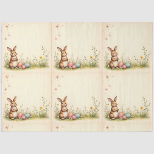 Little Rabbit Easter  Populair Collectie Tissuepapier (Voorkant)