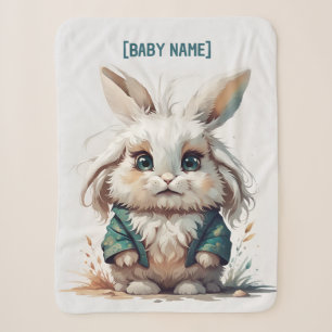 Little Rabbit gepersonaliseerd Sherpa Deken