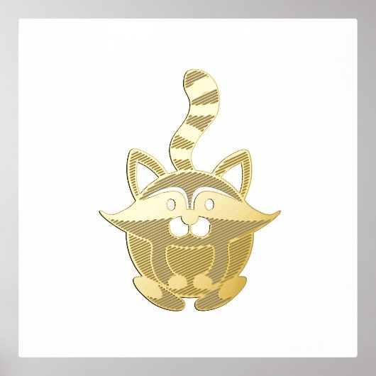 Little Raccoon Folie Afdrukken (Voorkant)