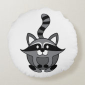 Little Raccoon Rond Kussen (Achterkant)