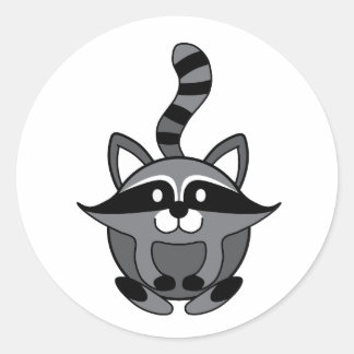Little Raccoon Ronde Sticker