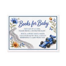 Little Racer Formule Een Baby Shower Boeken Kaart