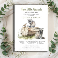 Little Rascals Raccoons Twins Baby shower