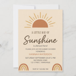 Little Ray of Boho Sunshine – Baby Shower Kaart