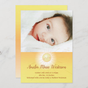 Little Ray of Sunshine Baby Faire-part de naissanc