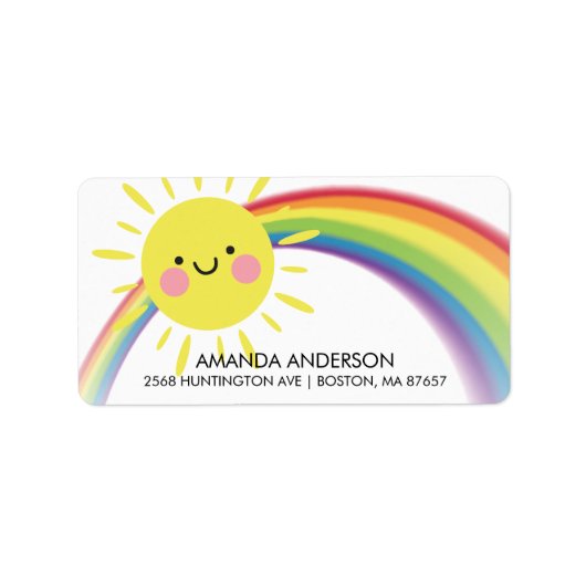 Little Ray of Sunshine Baby shower Address Label (Voorkant)