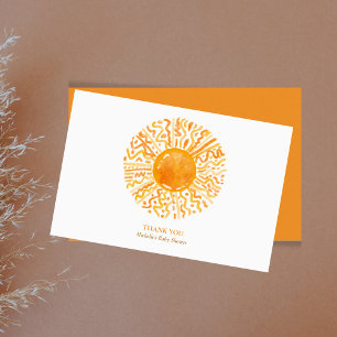 Little Ray of Sunshine baby shower Carte de remerc